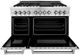 ZLINE 48" Stainless Steel Pro Style Dual Fuel Range-1