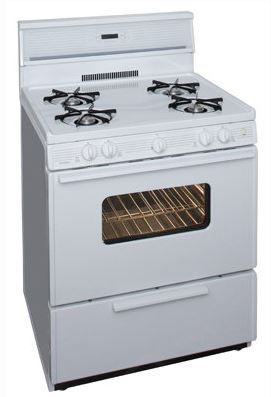 Premier 30" White Freestanding Gas Range-0
