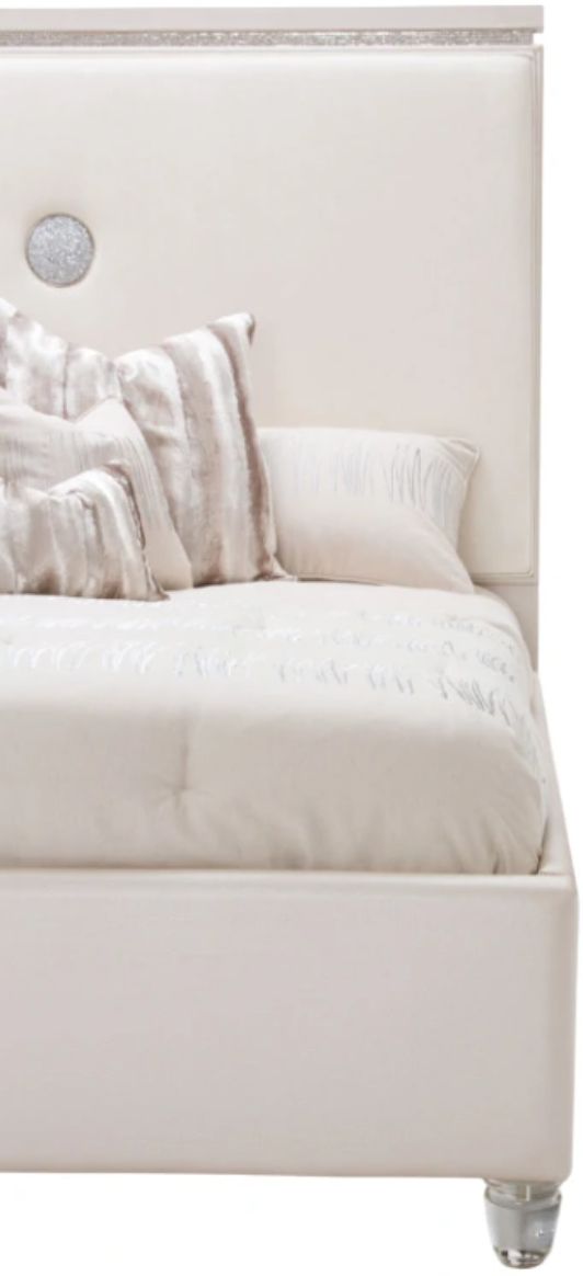 Michael Amini® Glimmering Heights Ivory California King Upholstered Panel Bed-2