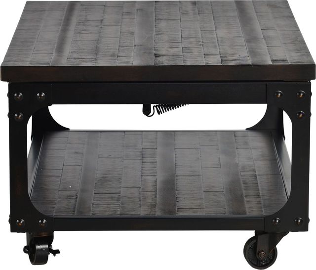 Steve Silver Co. Sherlock Antiqued Brown Lift Top Cocktail Table with Casters-2