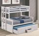 Furniture of America® University White Twin/Full Bunk Bed-1