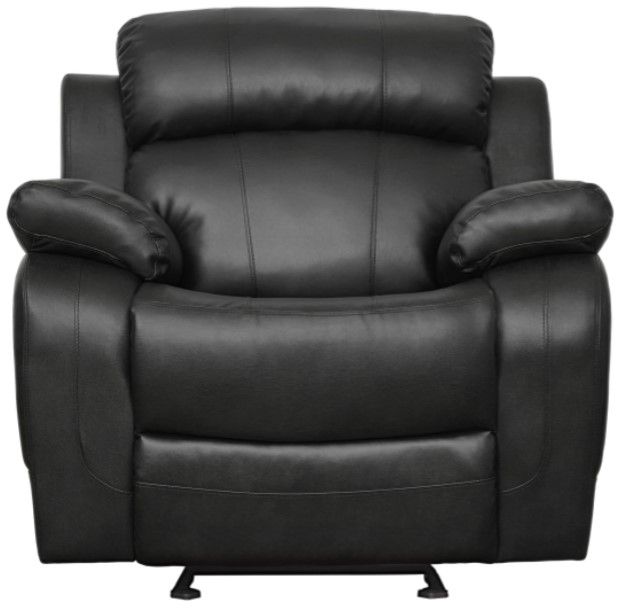 Homelegance® Marille Black Manual Glider Reclining Chair-2