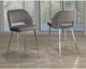 Brassex Inc. Ella 2-Piece Chrome/Grey Counter Stool Set-3