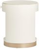 Michael Amini® La Rachelle White Round End Table with Medium Champagne Base -3
