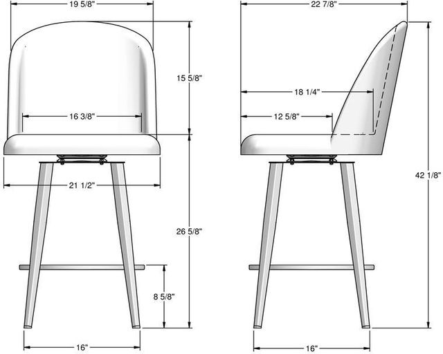 Amisco Customizable Zahra Swivel Counter Stool-2