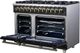 FORNO® Massimo Series Alta Qualita 48" Black Pro Style Dual Fuel Range-5