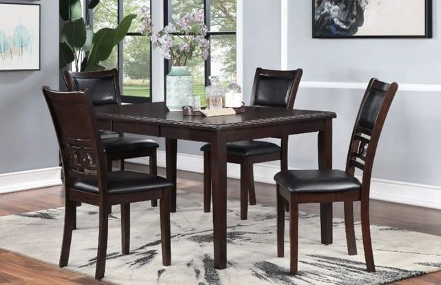 New Classic® Home Furnishings Gia 5-Piece Ebony Rectangular Dining Table Set-1
