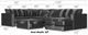 Jackson Furniture Remington 6-Piece Slate U-Shape Sectional with Ottoman-2