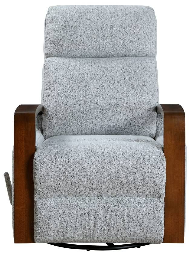 Homelegance® Margerie Gray Manual Swivel Glider Reclining Chair-2