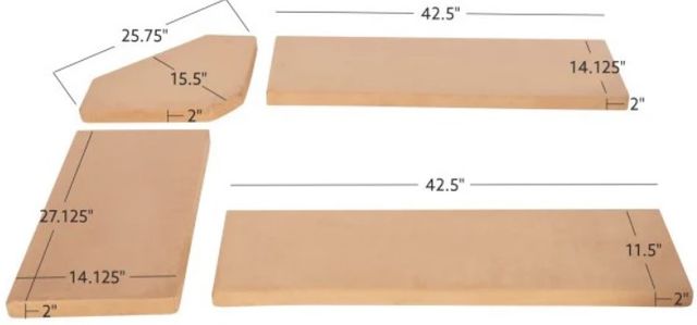 Linon Chelsea 4-Piece Beige Microfiber Cushion Set -2