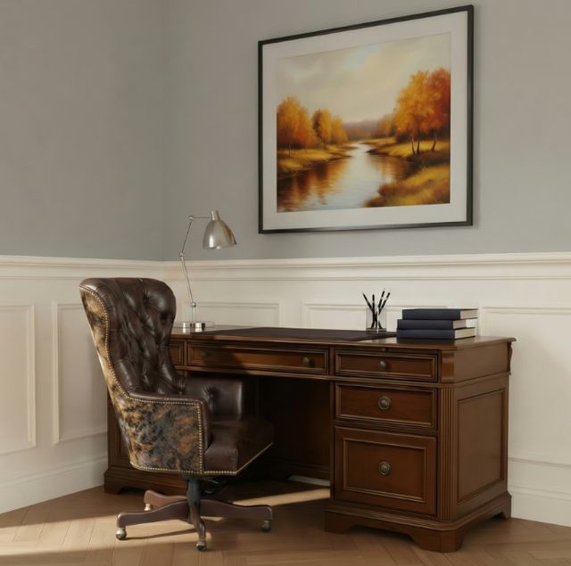 Hooker® Furniture EC Katherine Dark Brindle/Kingston Eden Home Office Chair-1