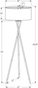 Monarch Specialties Inc. Nickel Floor Lamp with Tripod-1