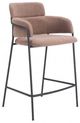 Zuo® Modern Marcel 2-Piece Black/Brown Counter Stool Set-0