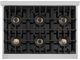 ZLINE 36" 5.2 cu. ft. Dual Fuel Range with 6 Burner DuoPro™ Cooktop and Electric Convection Oven in Stainless Steel-3