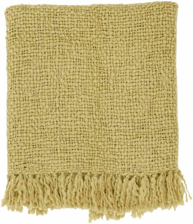 Surya Tobias Wheat 51"x71" Throw Blanket-1