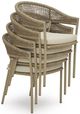 Signature Design by Ashley® Ocean Park 4-Piece Beige Aluminum/Fabric Outdoor Dining Arm Chair-4