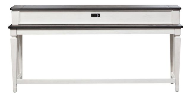 Liberty Furniture Allyson Park Charcoal Console Bar Table with Wirebrushed White Base-2