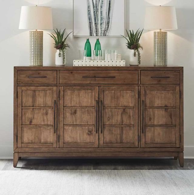 Liberty Furniture Shaker Lakes Harvest Brown Buffet-1