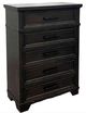 Elements International Colorado City Black 5-Drawer Charcoal Chest-0