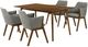 Armen Living Westmont and Renzo 5 Piece Charcoal/Walnut Dining Set-0