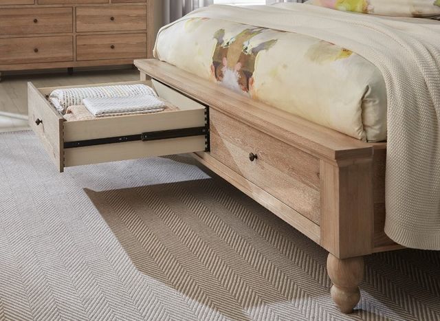 aspenhome® Cambridge Modern Khaki Queen Storage Sleigh Bed-2