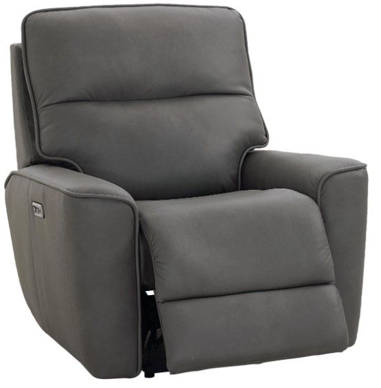 Bassett® Furniture Club Level Kenneth Gunmetal Wallsaver Power Recliner-2