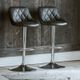 Elements International Melissa 2-Piece Black Bar Stools-0