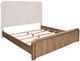 International Furniture Direct Mezquite Multi-Step Brown King Platform Bed Footboard with Rails-2