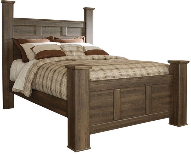 Signature Design by Ashley® Juararo 5-Piece Dark Brown California King Poster Bed Set-1