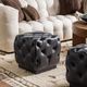 Classic Home Briar Midnight Raven 18" Square Ottoman-1