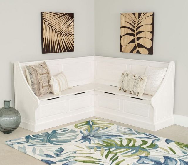 Linon Norah White Breakfast Nook-4