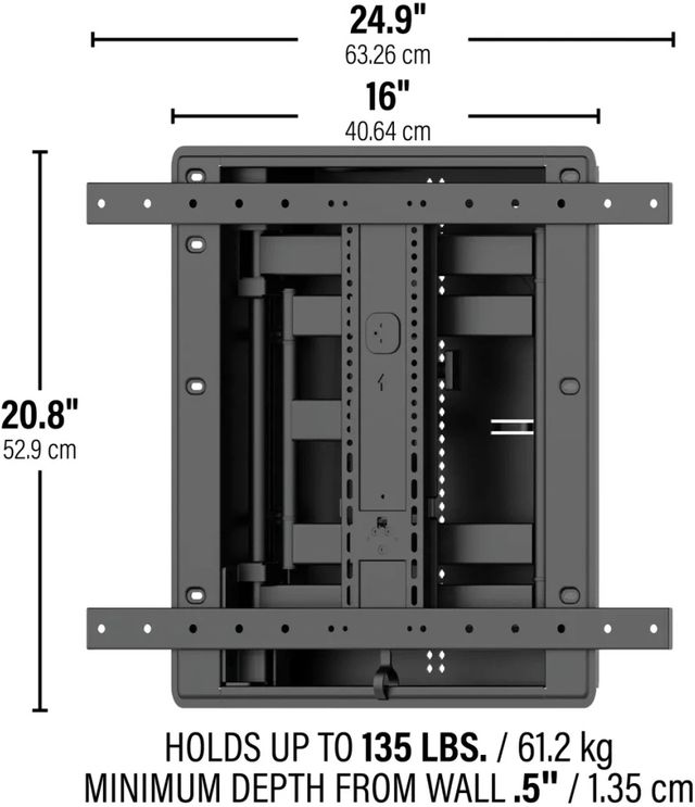 Sanus® Black Premium Large In-Wall Full-Motion Mount for 42"-85" TVs-4
