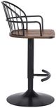 Armen Living Edward Walnut Glazed Adjustable Bar Stool-2