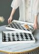 A & B Home Quinn 2-Piece Black/White Rectangular Tray Set-5