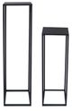 A & B Home 2-Piece Black Matching Plant Stand Set-2