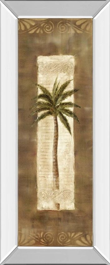 Classy Art Scroll Palm Il by Carol Robinson Mirror Framed Wall Art-0