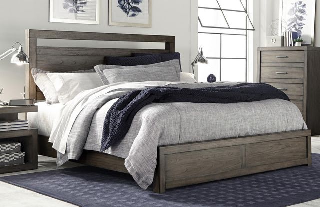 aspenhome® Modern Loft Greystone California King Panel Bed-2