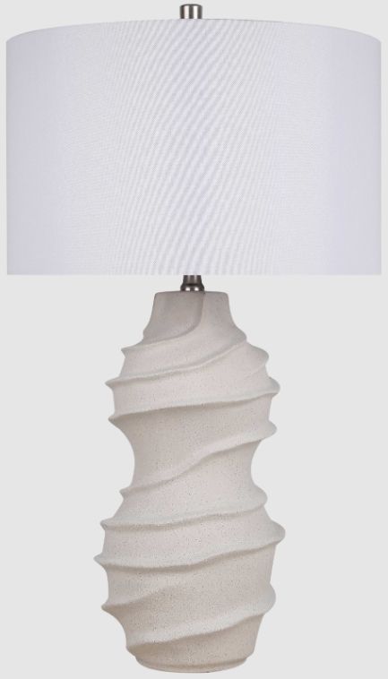 Classy Living Serenity Waves Off White Table Lamp-0