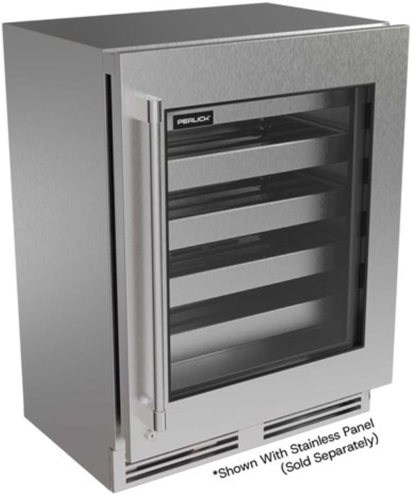 Perlick® G5 Shallow ADA 24" 3.1 Cu. Ft. Panel Ready Glass Door Built-In Wine Cooler-0
