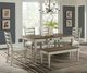 Elements International Farmington Washed Stone/White Dining Side Chair-2