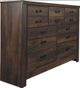 Signature Design by Ashley® Quinden 4-Piece Dark Brown Queen Panel Bed Set-2