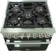 FORNO® Capriasca 30" Stainless Steel Pro Style Dual Fuel Range with Black Door-4