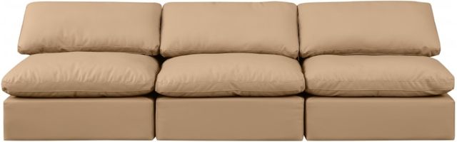 Meridian Furniture Indulge 3-Piece Tan 105" Sofa-1