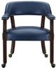 Steve Silver Co. Tournament Cherry/Navy Arm Chair with Casters-0