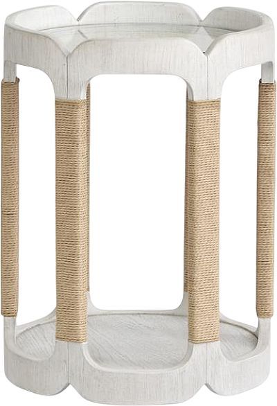 Magnussen Home® Sunset Cove Moonlight Pearl Drum Table-1