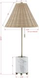 Forty West Judith Brass/White Buffet Lamp-1