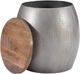 Powell® Dreyfus Silver Drum Side Table-3