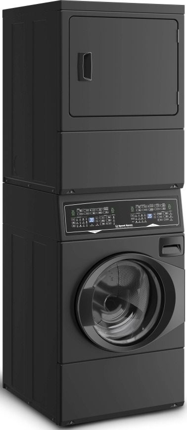 Speed Queen® SF7 Matte Black Gas Laundry Center, 3.5 Cu. Ft. Washer, 7 Cu. Ft. Dryer-1