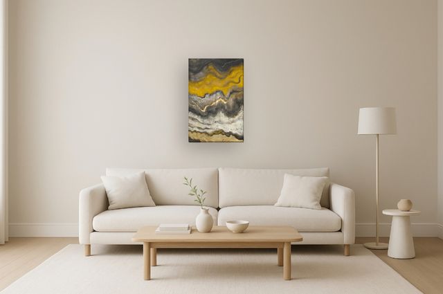 Classy Living Molten Marigold Geode Luxe Wall Art-1