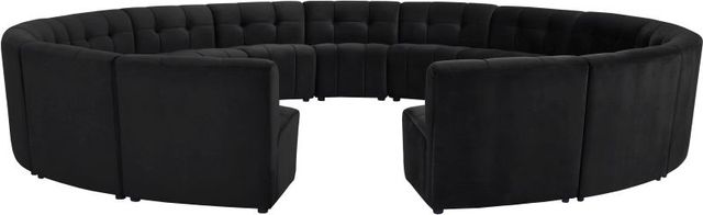 Meridian Furniture Limitless 15-Piece Black Velvet Modular Sectional-2